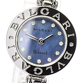 BVLGARI B-zero1 Stainless Steel/SS 12P diamond Quartz Watches