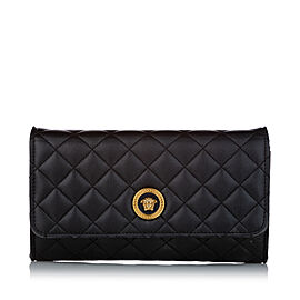 Versace Medusa Quilted Leather Wallet on Chain
