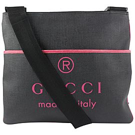 Gucci Black x Pink Supreme Trademark Logo Crossbody Messenger 917gk25