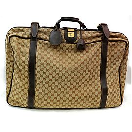 Gucci Soft Trunk 872013 Monogram Suitcase Luggage Brown Gg Canvas Weekend/Travel Bag