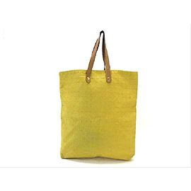 Hermès Ahmedabad Quilted 215590 Yellow X Beige Canvas Tote