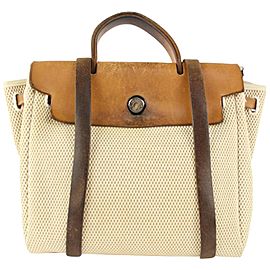 Hermès Beige x Brown Toile Herbag Backpack Sac a Dos 2-in-1 10HER1020