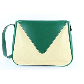 Hermès Flap Bicolor 226864 Green Straw Cross Body Bag