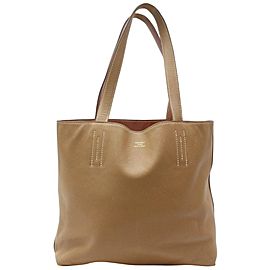 Hermès Double Sens 872343 38 Brown Clemence Leather Tote