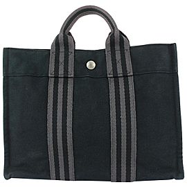 Hermès Navy x Grey Fourre Tout Shopper Tote Bag 927her46