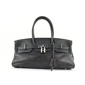 Hermès Rare Black Clemence Leather JPG Birkin 42 PHW 31her121