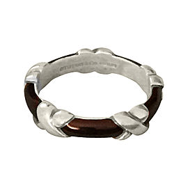 Tiffany & Co. Sterling Silver Black Enamel Eternity Ring