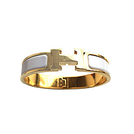 Hermes H Gold Tone Bracelet