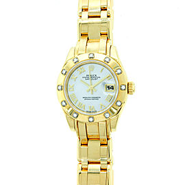 Rolex 18K Yellow Gold Pearlmaster 80318 Gold Watch