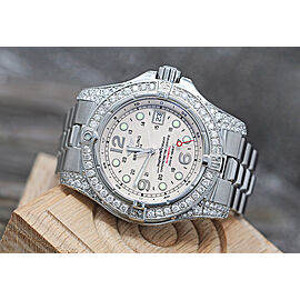 Breitling Superocean Steelfish Automatic Mens Stainless Steel Luxury Watch with Diamonds