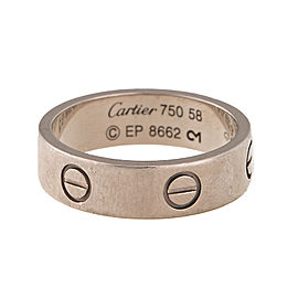 Cartier 18K White Gold Love Ring Size 8.25