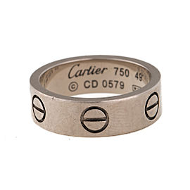 Cartier 18K White Gold Love Ring Size 4.75