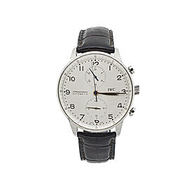 IWC Portuguese Silver Dial Chronograph Mechanical Men's Watch