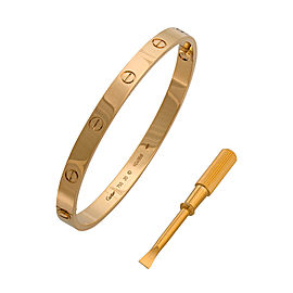 Cartier 18K Yellow Gold Love Bracelet Size 20