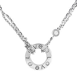 Cartier 18k White Gold Love Mini Necklace