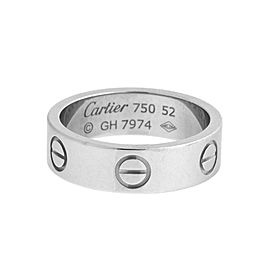 Cartier Love 18K White Gold Ring Size 6