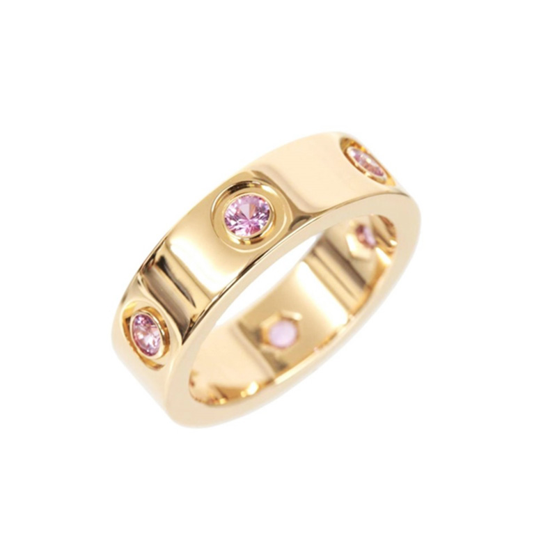 cartier love ring with pink sapphire