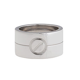 Cartier Love 18k White Gold Wide Ring Size 5.75
