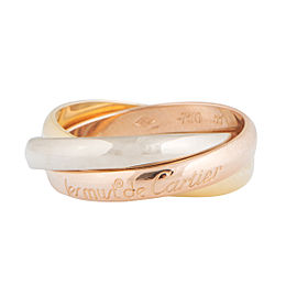 Cartier 18K Yellow, White, Pink Gold Trinity Ring Size 7.5