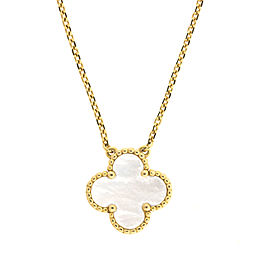 Van Cleef & Arpels 18k Yellow Gold Mother of Pearl Necklace
