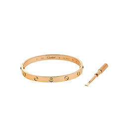 Cartier Love Bracelet 18k Rose Gold Size 17