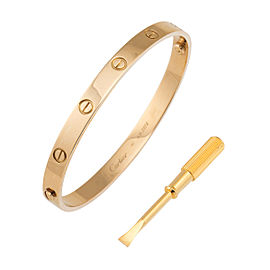 Cartier Love 18K Yellow Gold Bracelet Size 20