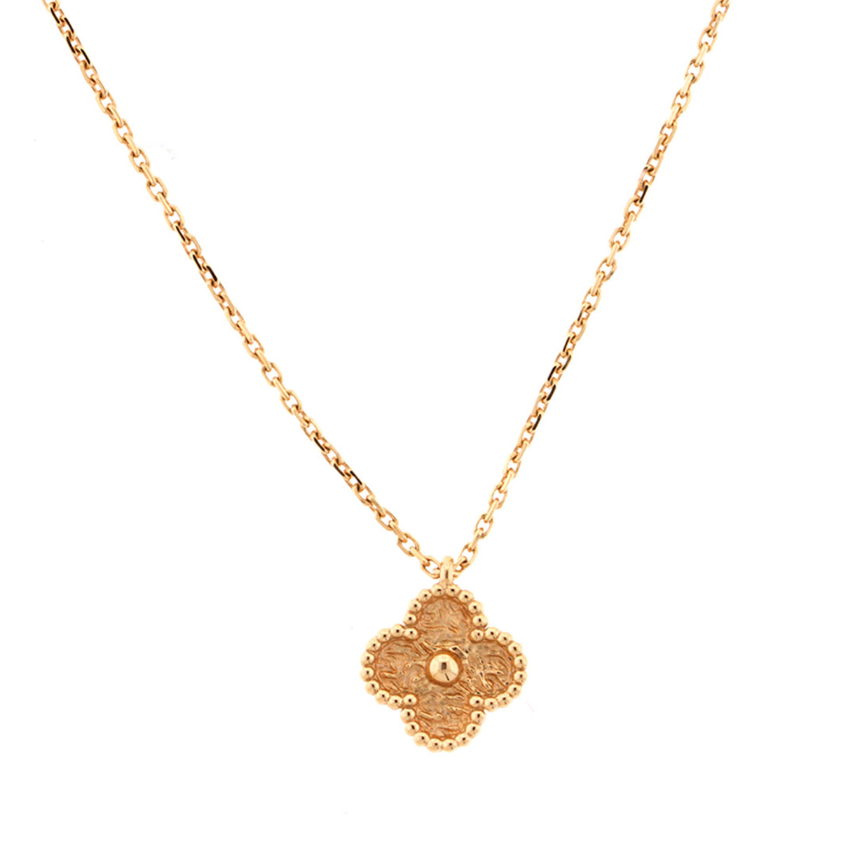 VAN CLEEF & ARPELS 18K Rose Gold Sweet Alhambra Pendant Necklace 1226179