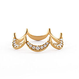 Jado Crown Sunshine Solo 18k Yellow Gold Diamonds Ring
