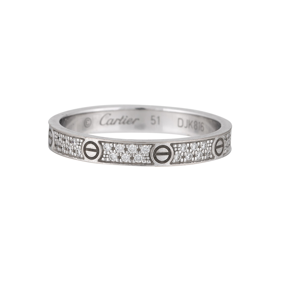 cartier white gold love ring with diamond
