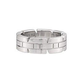 Cartier Tank Francaise 18K White Gold Ring Size 4.75