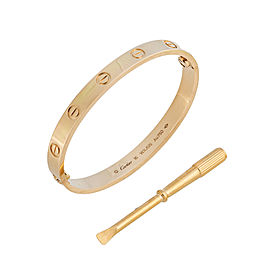 Cartier Love Yellow Gold New Screw System Bracelet Size 16