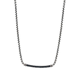 David Yurman Petite Pave Metro 0.42ct. Black Diamonds Chain Necklace