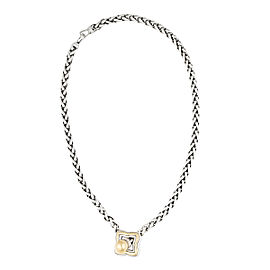 David Yurman Sterling Silver and 18K Yellow Gold Star Necklace