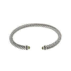 David Yurman Diamond Prasiolite Cable Bracelet