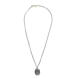 David Yurman Sterling Silver & 14K Yellow Gold with Meteorite Pendant Necklace