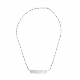 Gucci Sterling Silver ID Bar Necklace