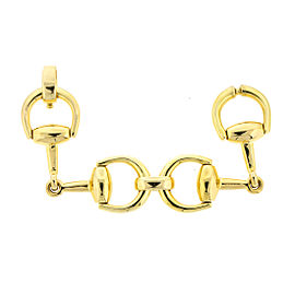 Gucci 18k Yellow Gold HorseBit Link Bracelet