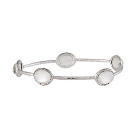 Ippolita Rock Candy Sterling Silver Mother of Pearl and Quartz Doublet Bangle Bracelet