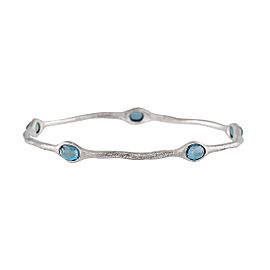 Ippolita Rock Candy Sterling Silver with Blue Topaz Bangle Bracelet