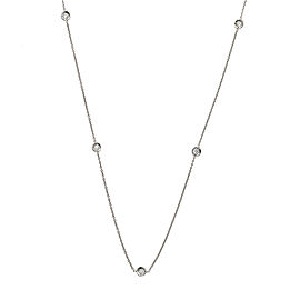 Roberto Coin 18K White Gold with 5 Diamond Stations Necklace