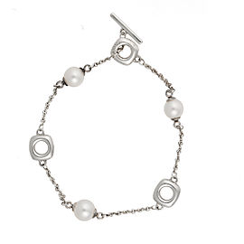 Tiffany & Co. 925 Sterling Silver with Cultured Freshwater Pearl Bracelet