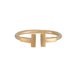 Tiffany & Co. 18K Yellow Gold T Wire Ring Size 7.5