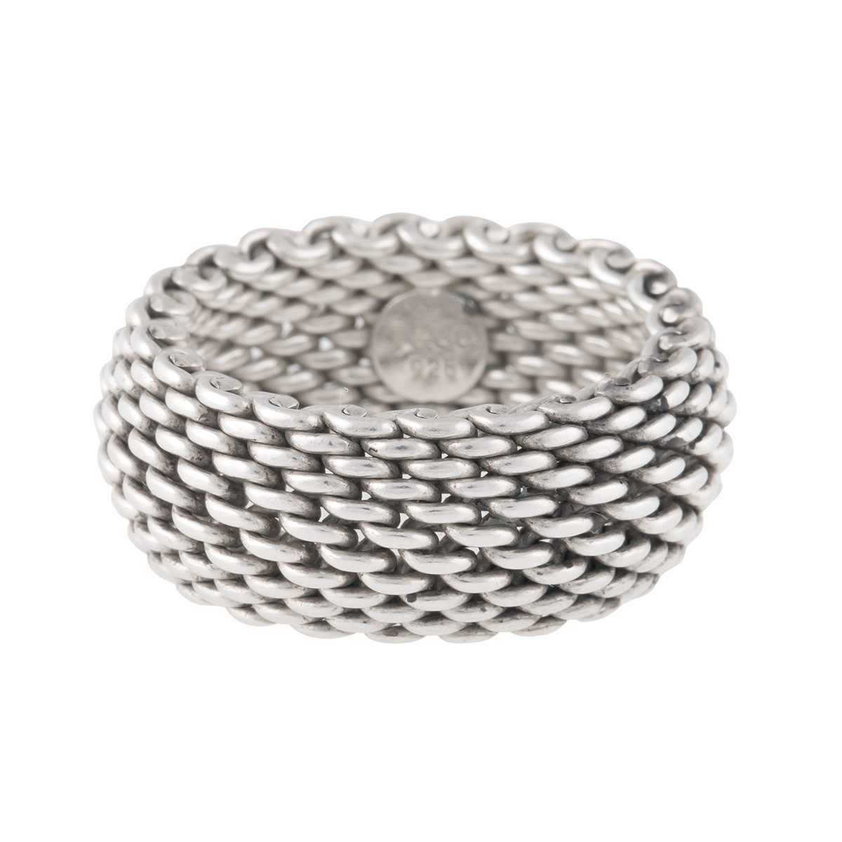 Co. Sterling Silver Mesh Ring Size 
