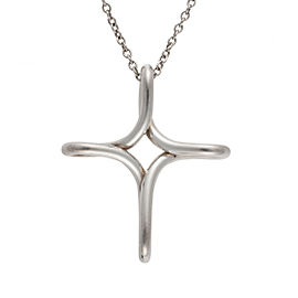 Tiffany & Co. Elsa Peretti 925 Sterling Silver Infinity Cross Pendant Necklace