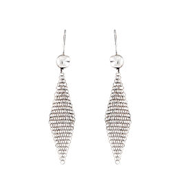 Tiffany & Co. 925 Sterling Silver Mesh Dangle Earrings