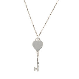 Tiffany & Co. 925 Sterling Silver Heart Key Pendant