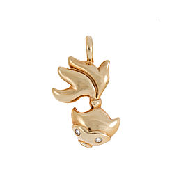 Tiffany & Co. 18K Yellow Gold Fish Charm with 0.02ct. Diamond Pendant