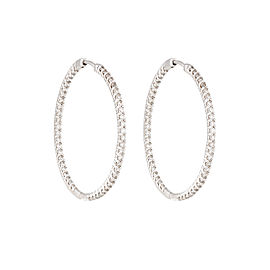 14K White Gold 1.50ctw Diamond Earrings