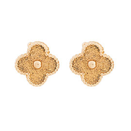 Van Cleef & Arpels 18K Yellow Gold Alhambra Earrings