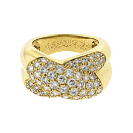 Cartier 18K Yellow Gold and Diamond Ring Size 4